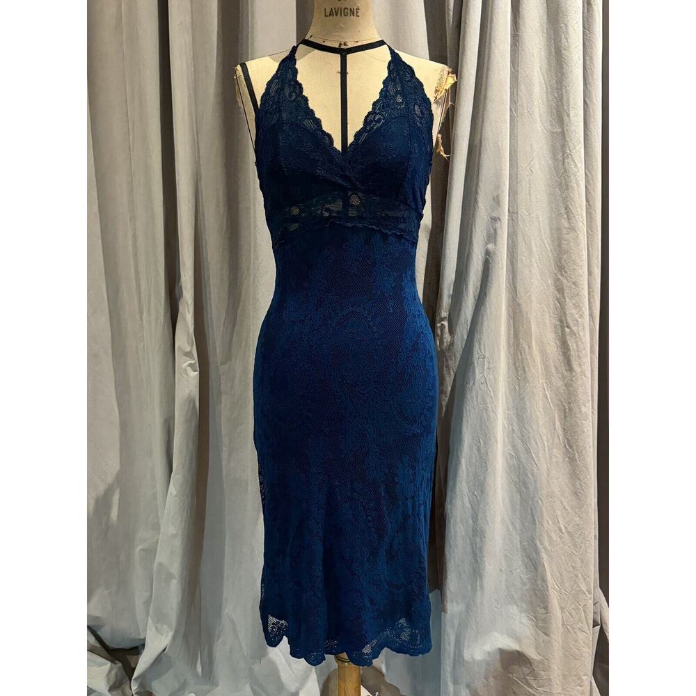 Ann Ferriday Blue Lace Dress